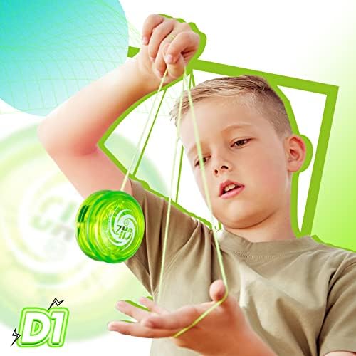 Magicioyo одговорна Yoyo D1 Ghz, 2a Looping Yoyo за деца, пластична јамка Јојо за почетници за почетници Основни трикови за