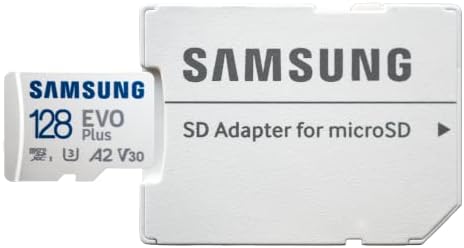 Samsung 128gb Evo Плус Microsd Картичка Класа 10 U3 A2 UHS-I Sdxc Мемориска Картичка За Телефон, Таблет, Акција Камери Пакет со 1