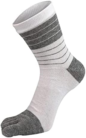 Lhllhl Чорапи со пет прсти за човекот чешла памук шарен дишен за дишење на пот, моден спортски чорапи со прсти