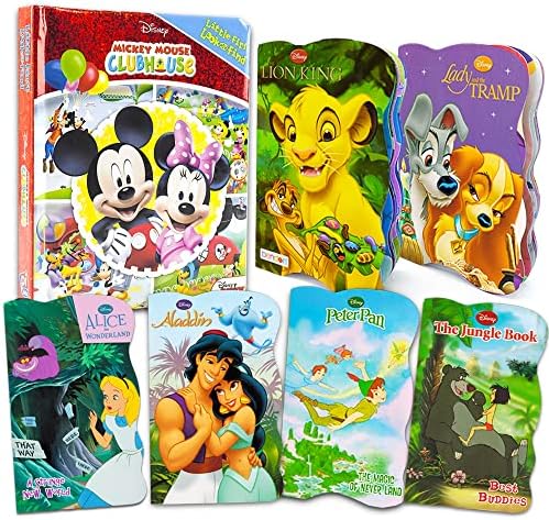 Дизни Класик Мојот Прв Одбор Книги Во Собата За Мали Деца 1-3 ~ 6 Дизни Едукативни Книги Со Мики Маус Клуб Погледнете И Најдете Книга