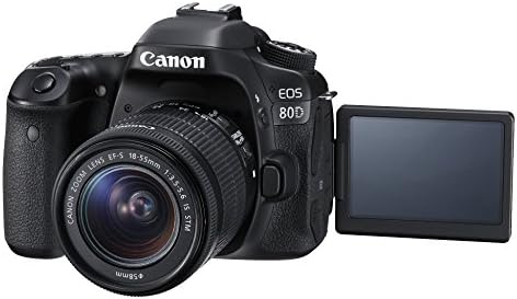 Канон Дигитален SLR Тело На Камерата [EOS 80D] СО EF-S 18-55mm f/3.5-5.6 СТАБИЛИЗАЦИЈА НА Сликата STM Објектив со 24.2 Мегапиксели CMOS