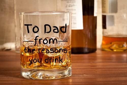 На Тато Од Причините Што Пиете Комбо Сет-Смешно Пиво Стакло И Виски Шкотско Стакло-Подарок За Денот На Татковците, Роденден, Божиќ