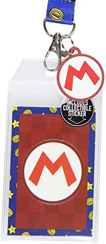 Супер Марио Ѕвезда И Марио Логото Реверзибилен Отцепен Држач За Клучеви За Клучеви, Гумен Шарм И Налепница На Марио