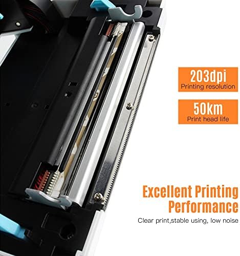 KXDFDC Десктоп Термички етикета печатач за пакет за испорака 4x6 сите во производителот на етикети 180мм/с термички печатач за налепници Макс.110мм
