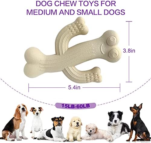 Куче Медалдл џвака играчки кактус за агресивни џвакачи мала раса, неуништлива цврста играчка за кучиња за кученца ПЕТ играчка со трајна природна