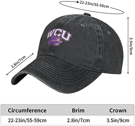 Лого на Универзитетот во Западна Каролина, унисекс, прилагодливо за капа на капа за бејзбол капа