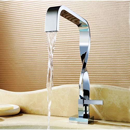 Хром позлатена месинг палуба монтирана уметничка басен тапа ладна и топла бања мијалник за миење садови допре