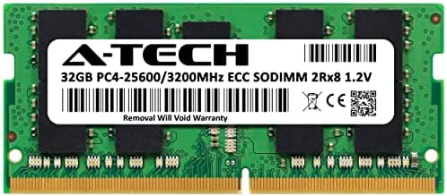 A-Tech 32GB RAM МЕМОРИЈА за Dell Прецизност 5560-DDR4 3200MHz PC4-25600 ECC Unbuffered UDIMM 2Rx8 Двоен Ранг 260-Pin ECC Sodimm Меморија Надградба