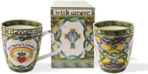 Кралската тара ирска клада за кригла од две со ирска кутија, капацитет по чаша е 380 ml/13 fl oz
