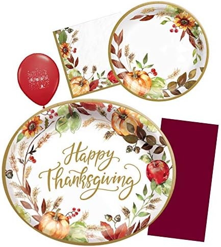 Плочи за хартија за благодарници и салфетки- 36 За еднократна употреба Денот на благодарноста се поставува во есенска берба тематска забава