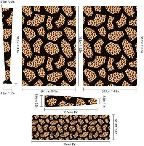 Леопард Геометриски Модел Целосна Заштитна Кожа Покритие Дизајн Завиткајте Налепница Налепница Компатибилен СО PS5 Дигитално Издание
