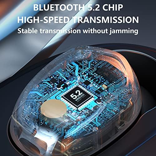 Hot6sl TWS Bluetooth Слушалки, Bluetooth 5.2 Слушалки eadset Безжични Спортски Допири Водоотпорен Супер Долго Траење На Батеријата Музика Бинаурален