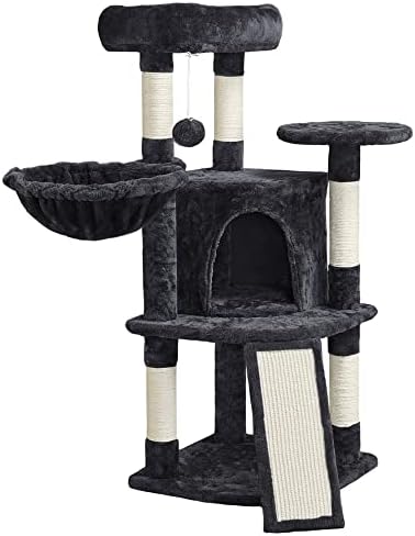 Кула со повеќе нивоа на мачки со Catell 42 H со кондо и перки, црна