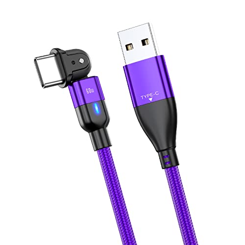 Апорија-60W USB a &засилувач; USB C Кабел Кабел За Да Напишете C Со 180 Степен Ротирачка Глава | Pd 60W Брз Пренос На Податоци За Полнење