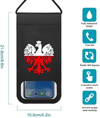 Фанистар Полска Знаме полски Орел Водоотпорен Држач За Телефонска Торбичка Заштитник За Сува Торба Со Јаже