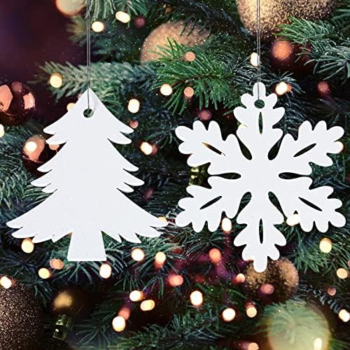 Кристали за лустери со куки центар за куки 6 парчиња Божиќна приврзок декорација на новогодишна елка текстура декорација на приврзоци