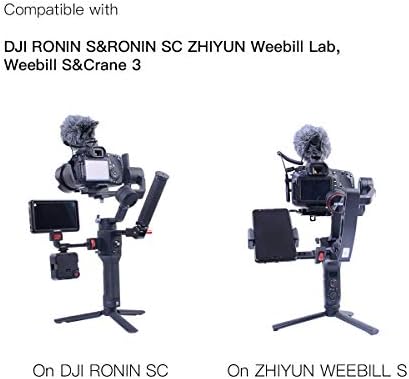 Монитор за монитор на камера на Weebill S/Ronin SC, продолжена магична рака со ладна чевли со 1/4 конец Компатибилен со DJI Ronin S/SC/RS2/RSC2/Zhiyun