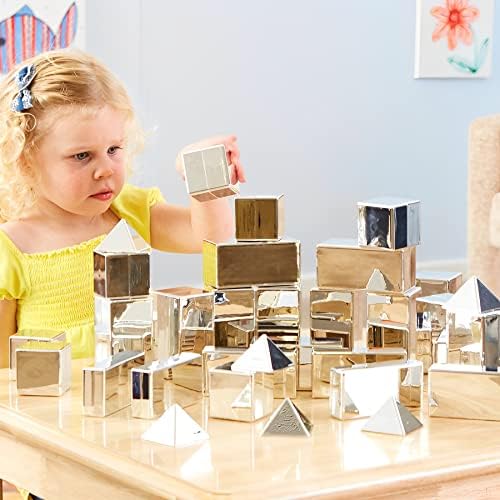 32 Парчиња Метални Мини Градежни Блокови Играчка Едукативни Матични Играчки Учење &засилувач; Настава Градежен Блок За Возраст 3+ Години