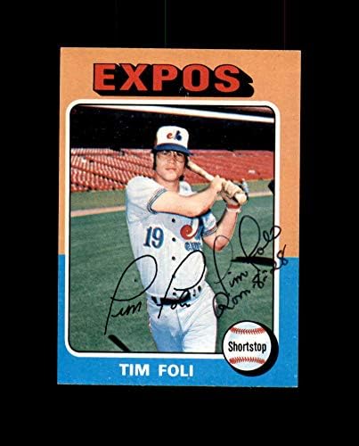 Тим Фоли Хард потпиша во 1975 година Топс Монтреал Експос Автограм