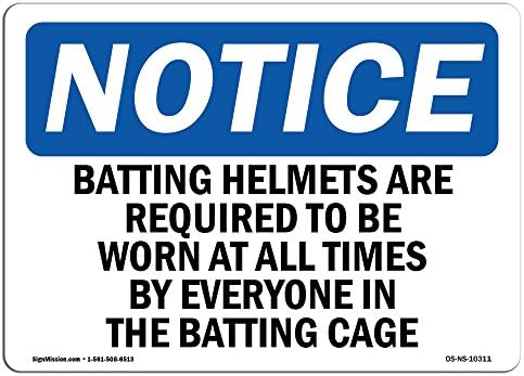 Знак за известување OSHA - се бара да се носат шлемови за капење | Цврст пластичен знак | Заштитете ја вашата деловна активност, работна страница,