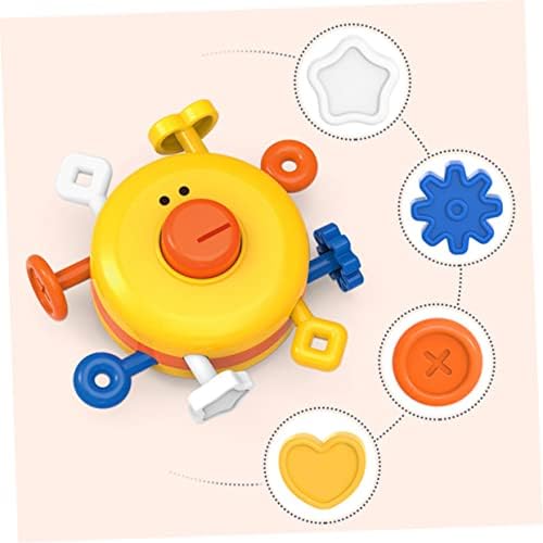 Toyvian 1 парчиња со прсти со прсти музика бебе тресеници со прсти што вежбаат играчки пластичен жолт вкус за ротирање