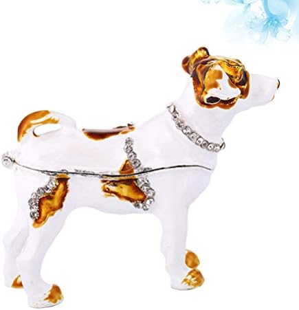 Изврши кучиња фигура фигура кучиња накит кутии кутии кристално кученце за чување кутија за прстен организатор на организатор десктоп