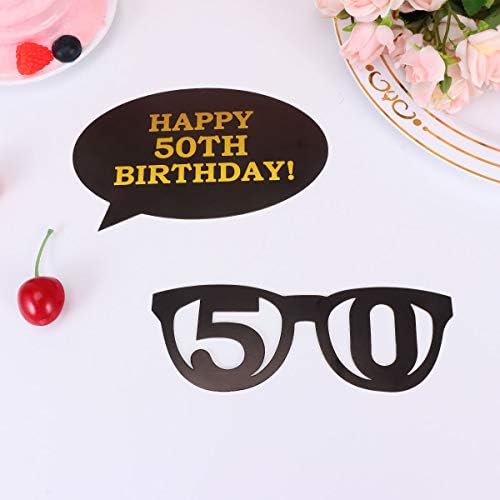 26pcs роденденска фотографија реквизити рачни фото -штанд реквизити смешни забавни декорации за 50 -ти роденден А разновидна боја за украси