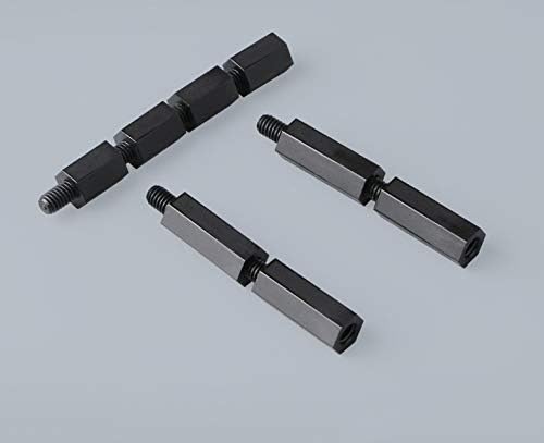 Завртки 30/20/10PCS M3L+6mm Тема црна растојание за завртки за пластика за PCB матична плоча фиксирана најлонска столб за распрскувач -