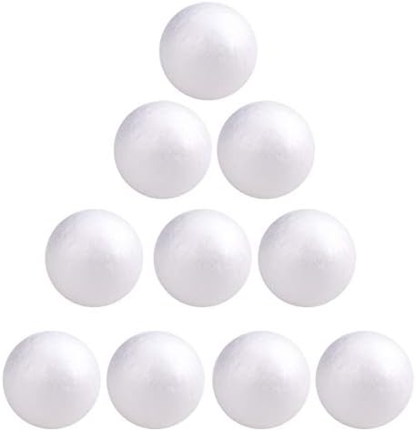 Генерички гроздобер декор генерички 10 парчиња топки бели занаетни полистирен топки од пена