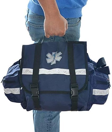 Добрана торба за траума од прва реакција - Средна лека за траума за траума, лесна за носење, сина медицинска торба за траума