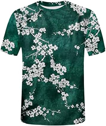 Краток ракав 2023 Облека модна екипаж врат памучна графичка кошула за блуза за жени врвни есен лето девојки 6x 6x