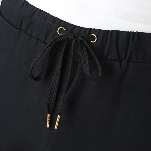 Zddo Mens Summer Cargo Pantans Pantans, во боја блок лента за крпење џемпери тенок вклопувачки панталони за секојдневни патеки