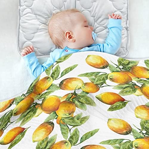 Лемони бели бебешки ќебиња за момчиња супер меко топло дете ќебиња за девојчиња, лесна креветче за креветчиња, фрли ќебе за расадник за новороденче за новороденче ?
