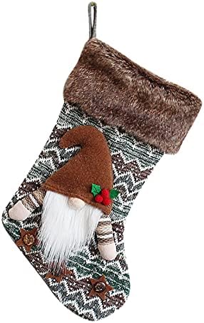 Божиќни Чорапи Големи Чорапи Класичен Камин Висечки Чорапи Снегулки Дедо Снешко Украсни Чорапи Божиќни Празнични Украси Украси Божиќ