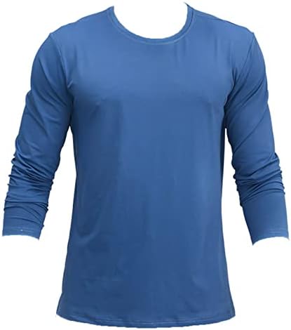 Менс екипаж Атлетски кошули со долг ракав Башлејер маица Брзо суво подмолно вежбање спортски спортски салата врвови