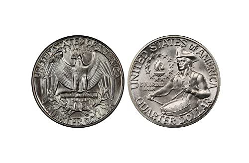 1970 D & 1976 S Washington четвртина 25C BU 2 Coin Set албум ретки банкарски детали врвен брилијантен нециркулиран скапоцен камен избор