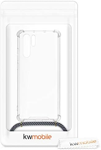 Cwmobile Crossbody Case компатибилен со Huawei P30 Pro Case - Clear TPU Телефонски покритие w/лента за кабел за лента - Антрацит