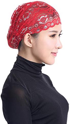 Глава муслиманска капа за губење на косата, женски капа, шал шал, чипка, обвивка за истегнување на бејзбол капачиња за истегнување капаче