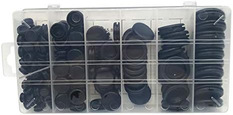 170 парчиња гумени громити Асортиман Асортиман за заштитен allид за електрична жица за дихтун -кабел за кабел за кабел за заштитени
