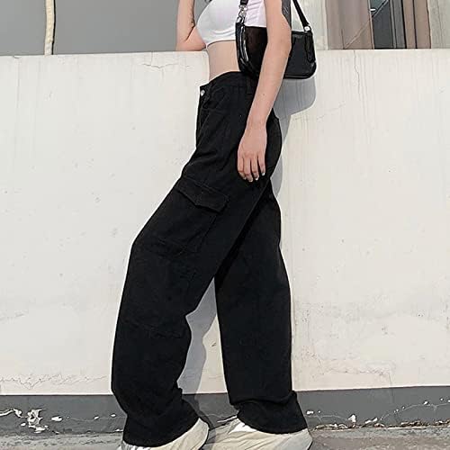 Карго панталони за жени плус големини на обични баги y2k падобран панталони панталони обични џемпери хипи улична облека