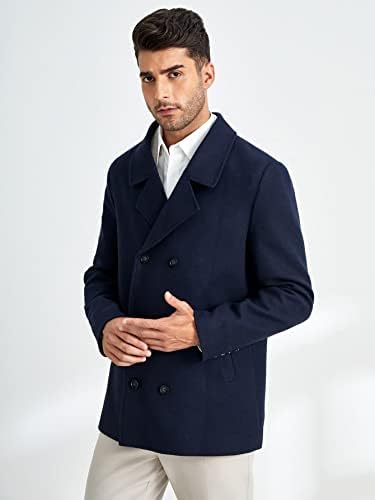 Јакни за мажи машка јакни мажи лапел јака со двојно градење јакна од палто