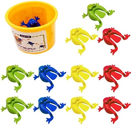 Toyandona Tiny Frogs 12pcs Момци со мала класификација на скокање за во затегнување на гроздобер животни подароци играчки играчки