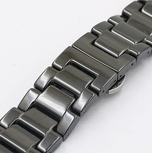 Керамички лента за часовници Haiqings Watchband 20мм 22мм Враќање на лентата за нараквица за нараквица црна/бела Wenfeng1991
