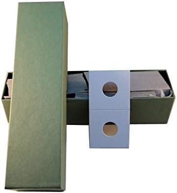 Чуварска Кутија За Складирање Со Еден Ред за 2 х 2 Држачи За Главни Монети Од Хартија Во Пара Зелен Пакет од 5