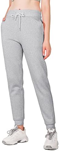 Mcedar со високи џогери со половината за жени руно наредени зимски термички џемпери со џебови со ситни тренинзи Основни пантолони