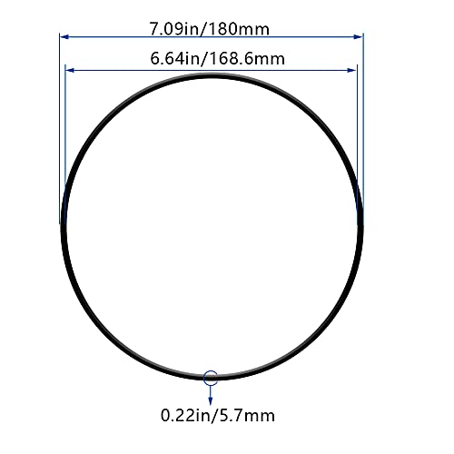 Bettomshin 1PCS нитрилна гума О-прстени, 360мм ОД 342,8мм ID 8,6 мм ширина, метричка запечатување на заптивка за запечатување на заптивка