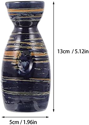 Angoily стаклени гулаби керамички јапонски ради сет, шише со шише со 4 чаши за топло ладно време на услугата за пиење за пиење стакло стакло