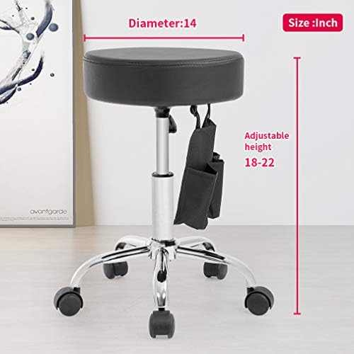 Тркалање столче со тркала столче столче вртено столче висина прилагодлива канцеларија столица масажа столче спа стол дијаметар 14 инчи хидраулична