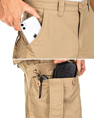 Gsggig Ripstop Карго панталони за мажи, тактички панталони за пешачење на отворено, мажи, трајни работни панталони за мажи со 8