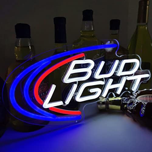 Minieoh Light Neon Sign Bar Bar Pub Club, рачно изработена LED затемнета ноќна светлина за домашен бар човек пештерска забава wallиден прозорец